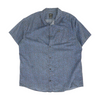 Gray Floral Short Sleeve Button Down