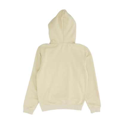 Beige Solid Hoodie Pullover
