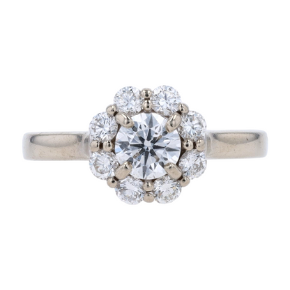 9/10 ctw 14K White Gold Diamond Engagement Ring