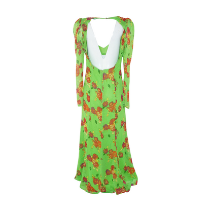 Green Floral Maxi Dress