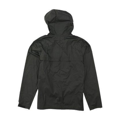 Black Solid Rain Jacket