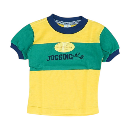 Vintage Yellow Color Block T-Shirt