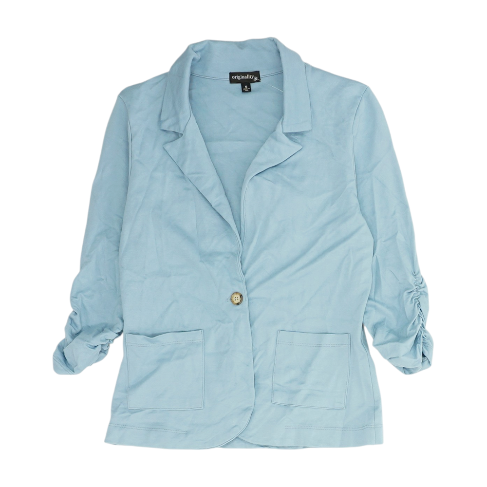 Blue Solid Blazer
