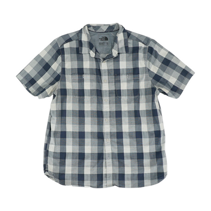 Blue Check Short Sleeve Button Down