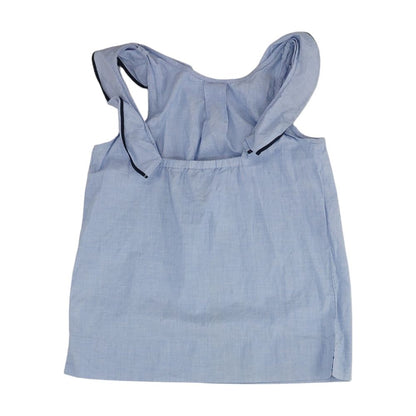 Blue Solid Sleeveless Blouse