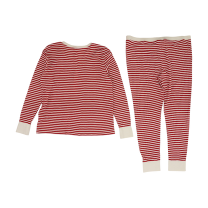 Red Plus Striped Pajama Set