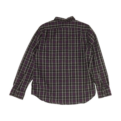 Purple Plaid Flannel Button Down