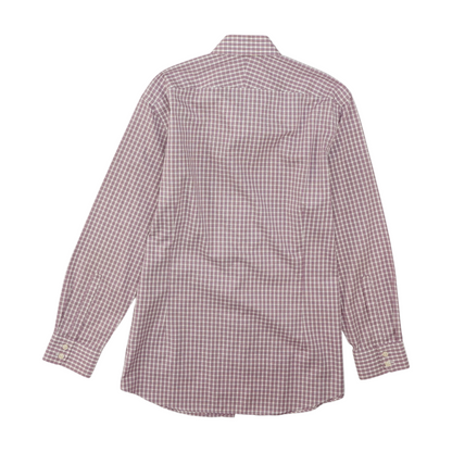 Purple Check Long Sleeve Button Down