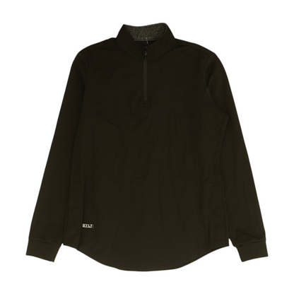 Black Solid 1/4 Zip Pullover