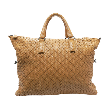 Chene Intrecciato Leather Convertible Top-Handle Bag