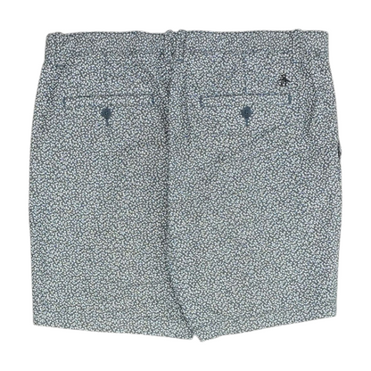 Gray Floral Chino Shorts