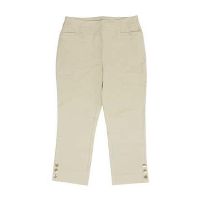 Tan Solid Capris