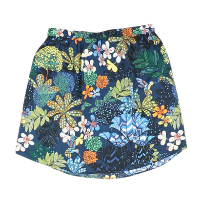 Navy Floral Mini Skirt