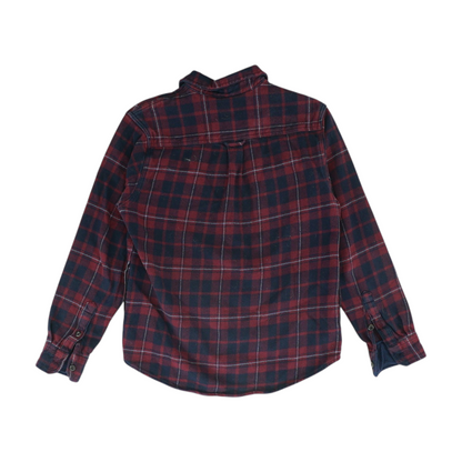 Navy Plaid Flannel Button Down