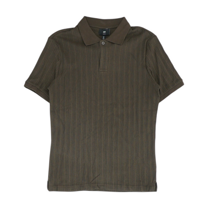Brown Solid Short Sleeve Polo