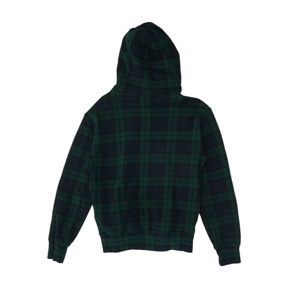 Green Plaid Hoodie Pullover