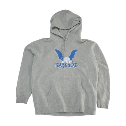 Gray Solid Hoodie Pullover