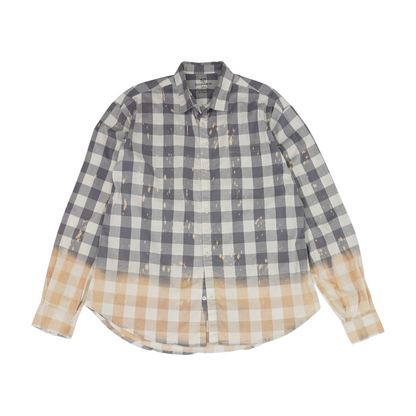 Gray Check Flannel Button Down