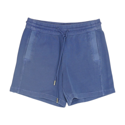 Blue Solid Knit Shorts