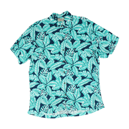 Navy Floral Short Sleeve Button Down