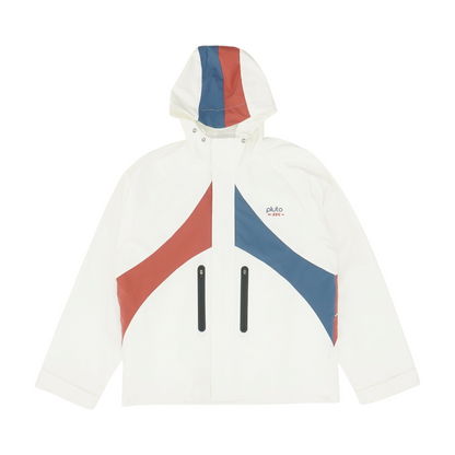 White Color Block Jacket