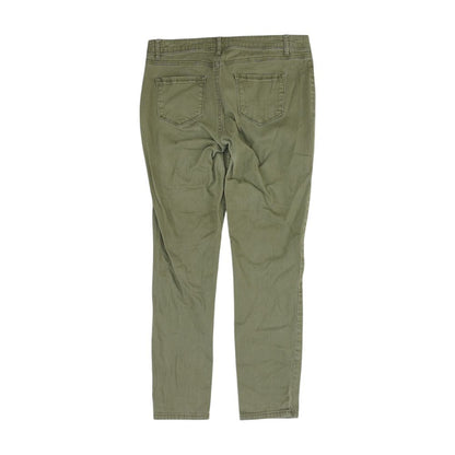 Green Mid Rise Slim Leg Jeans
