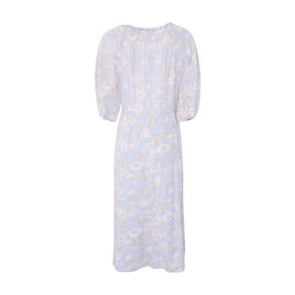 Blue Floral Midi Dress