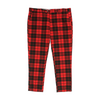 Red Plaid Slim Pants