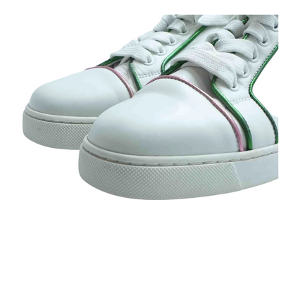 Viera Orlato Leather Sneakers with Multi-Colored Trim