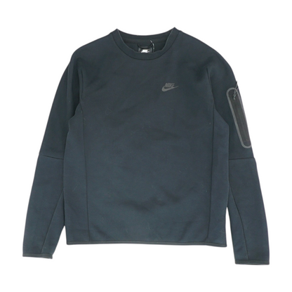 Black Solid Sweatshirt Pullover