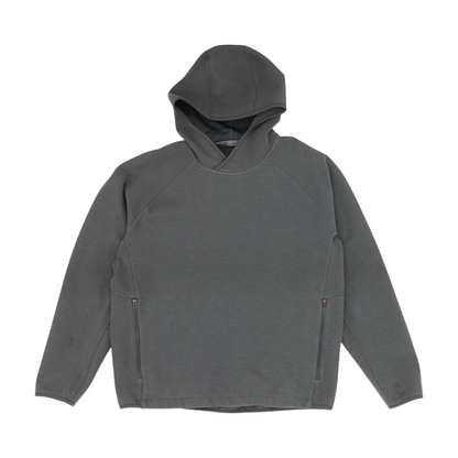 Blue Solid Hoodie Pullover