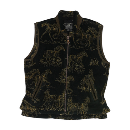 Black Print Vest