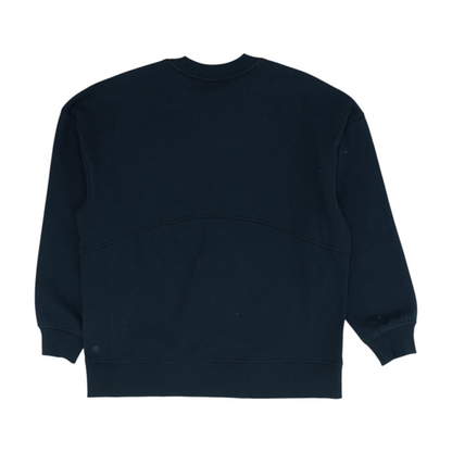 Black Solid Sweatshirt Pullover