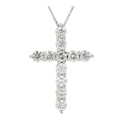 2 1/5 ctw 14K White Gold Diamond Pendant Necklace