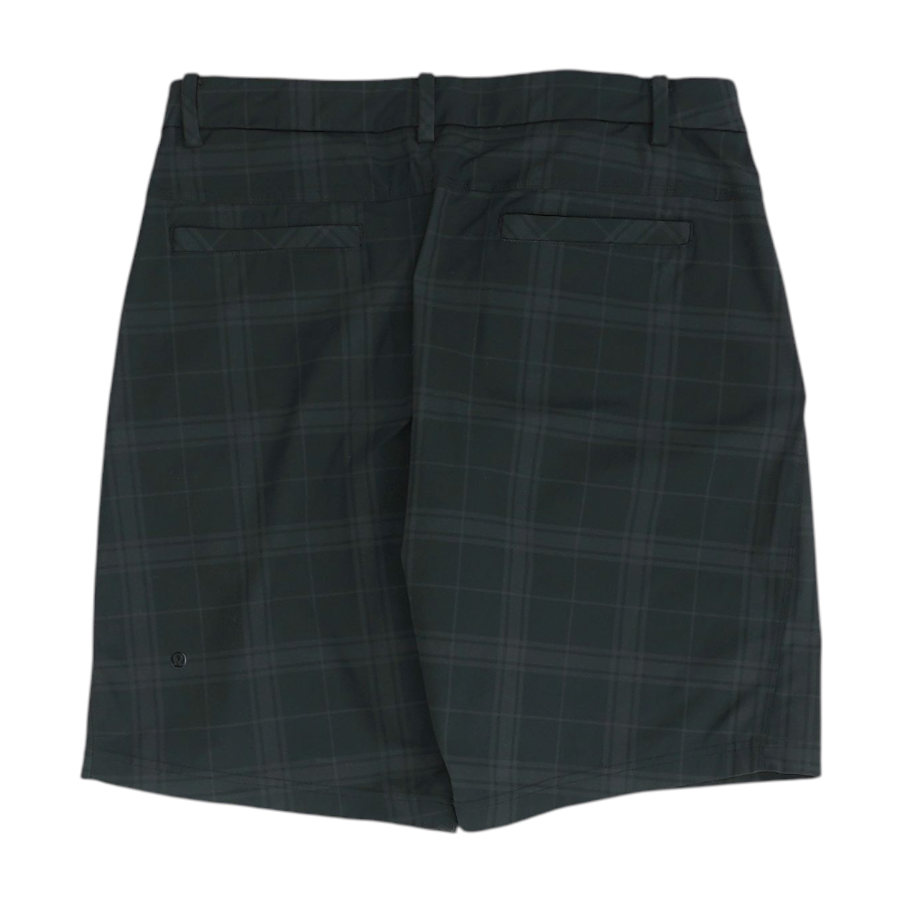 Charcoal Plaid Casual Shorts