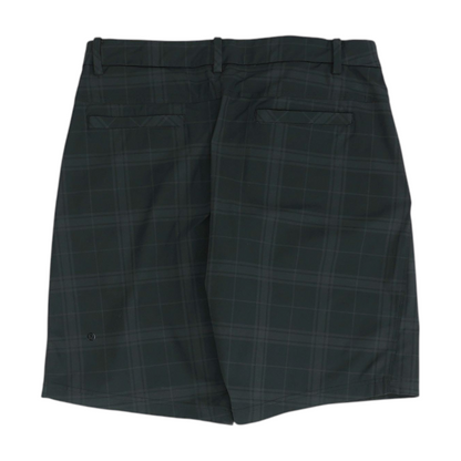 Charcoal Plaid Casual Shorts