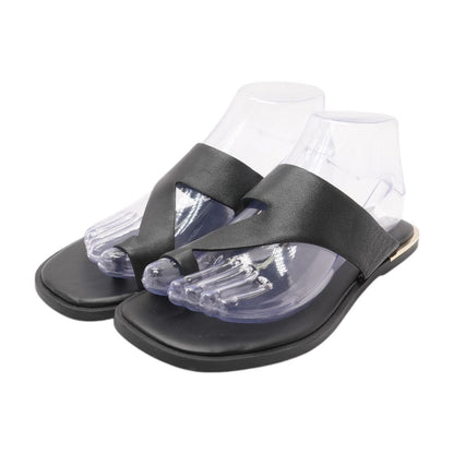 Black Flat Sandals
