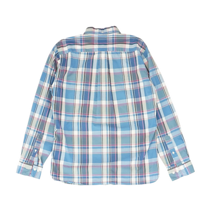Blue Plaid Long Sleeve Button Down