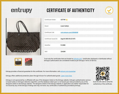 Brown Neverfull GM in Damier Ebene Canvas