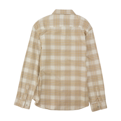 Tan Plaid Flannel Button Down