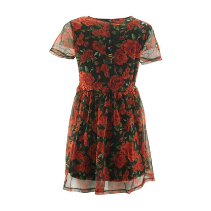 Black Floral Mini Dress