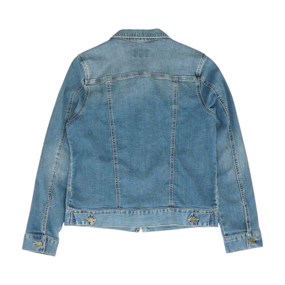 Blue Solid Denim Jacket