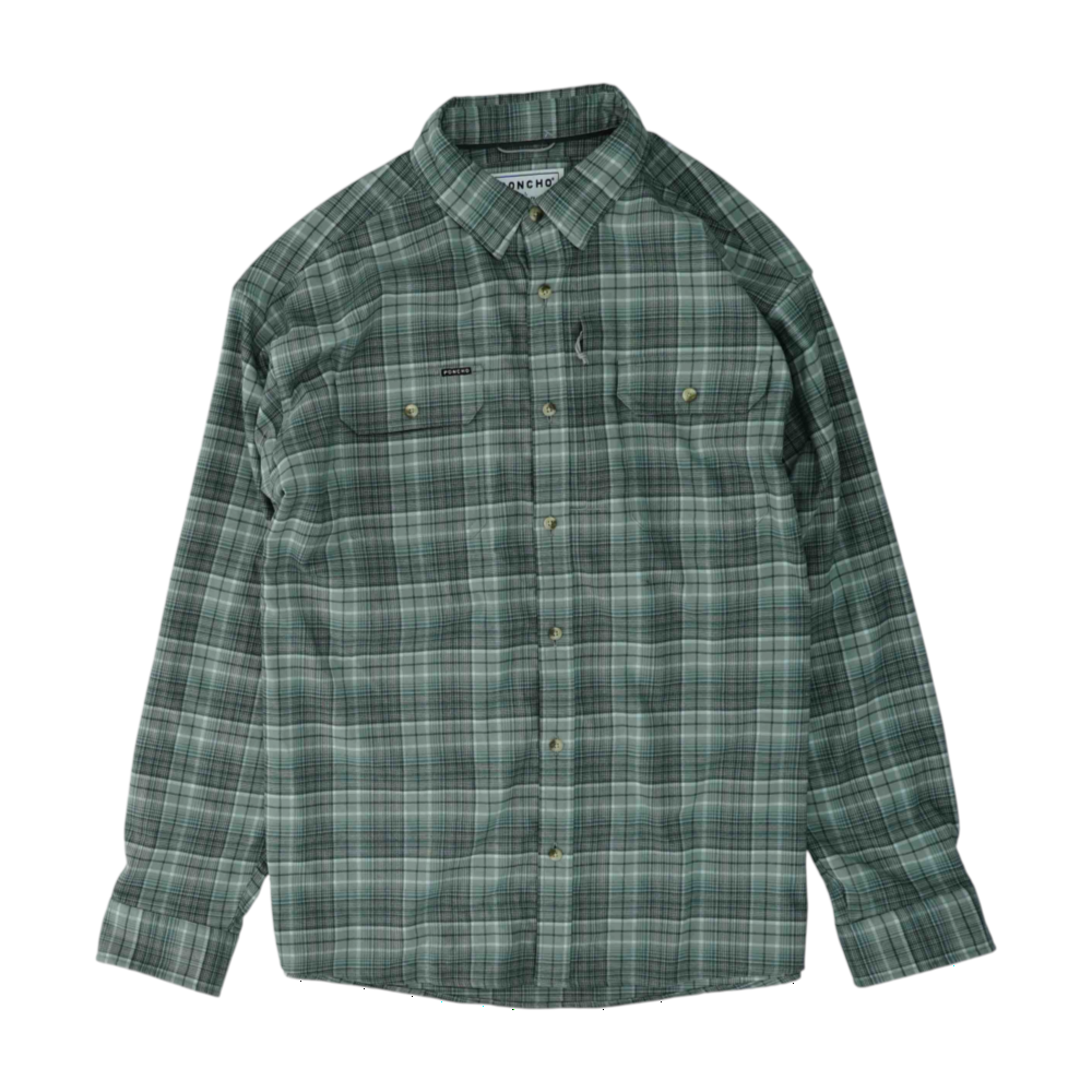 Gray Plaid Flannel Button Down