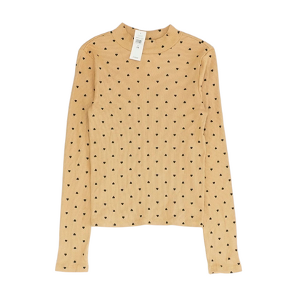 Tan Hearts Blouse