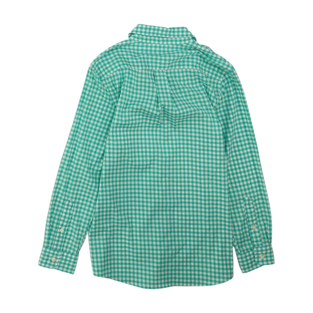 Turquoise Plaid Long Sleeve Button Down