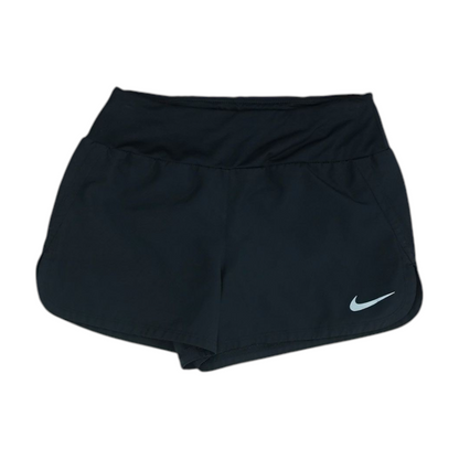 Black Solid Active Shorts