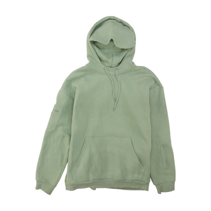 Green Solid Hoodie Pullover