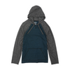 Teal Color Block Hoodie Pullover