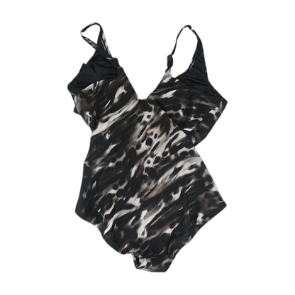 Black Abstract One-Piece
