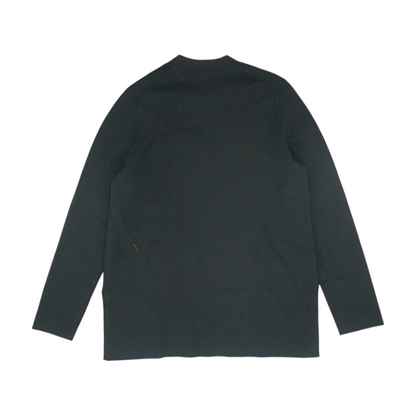Black Solid Pullover Sweater